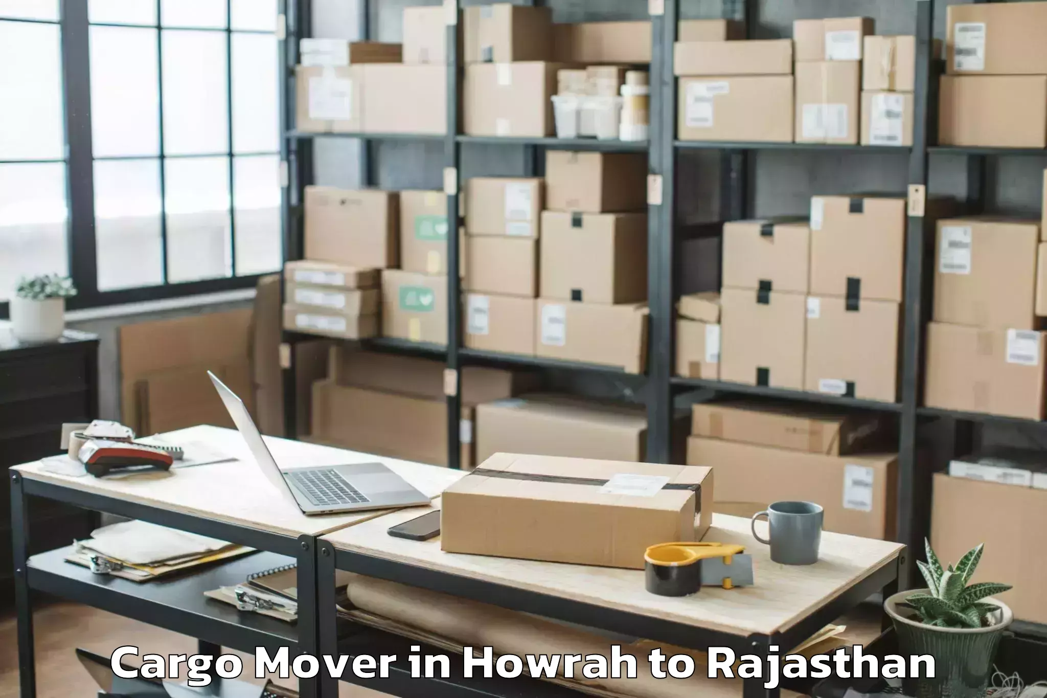 Affordable Howrah to Pindwara Cargo Mover